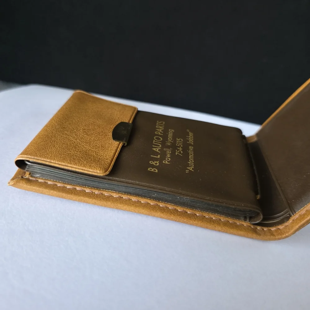 Vintage 1983 British Calf Bifold Wallet Pick-Pocket-proof  Man Made Leather